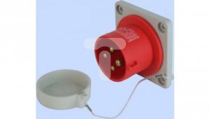 Wtyczka tablicowa prosta 16A 3P+Z 400V czerwona IP44 WTP 16 4 922031