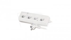 Przedłużacz 4-gniazda z/u 10A 1,5m /OMY 3x1/ biały PS-470