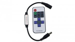 Ściemniacz RF radiowy mini czarny 11-key 6A 72W 12VDC wtyczkowy