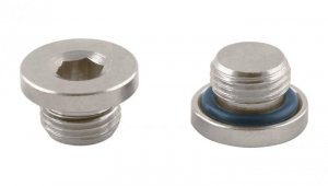 Mosiężny niklowany korek z oringiem, G1/4z, 3015 1/4