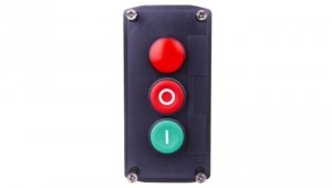 Kaseta sterownicza 3-otworowa I/O + lampka sygnalizacyjna czerwona 24V AC szara IP65 XALD363B