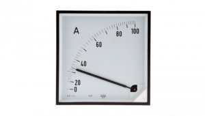 Amperomierz analogowy tablicowy 100/5A do przekładnika 100/5 144x144mm IP50 C3 K=90 st. EA12N E41600000000