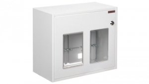 Szafka licznikowa natynkowa/podtynkowa (uniwersalna) 2-licznikowa 1-fazowe IP30 RU-1-2L Z/O