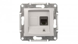 Sedna Gniazdo komputerowe pojedyncze RJ45 kat.5e UTP aluminium SDN4300160