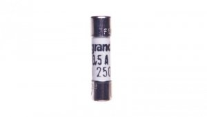 Wkładka bezpiecznikowa cylindryczna 5x20mm 0,5A F 250V 010205