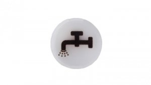 Soczewka przycisku 22mm płaska biała z symbolem PLYN M22-XDL-W-X16 218314