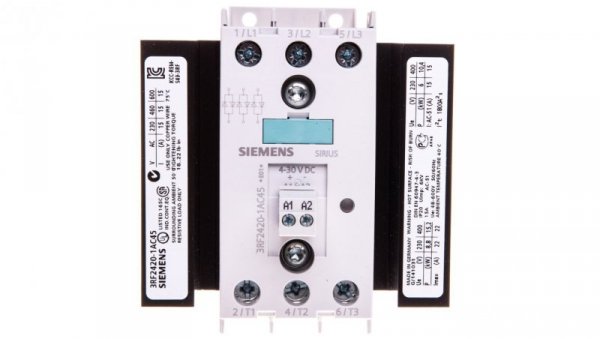 Stycznik półprzewodnikowy 20A 3P 4-30V DC 3RF24 3RF2420-1AC45