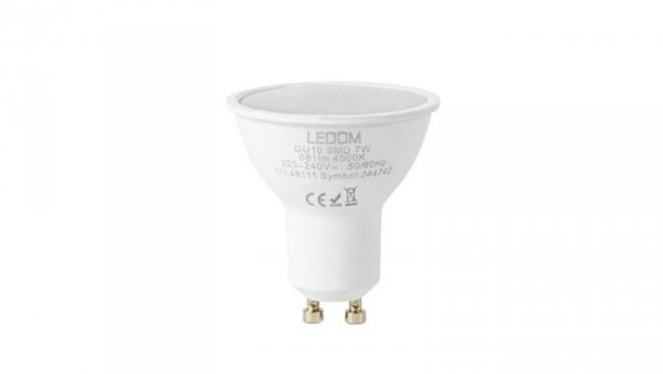 Żarówka LED line GU10 7W 4000K barwa neutralna 600lm barwa neutralna 220-240V 3 lata gwar.
