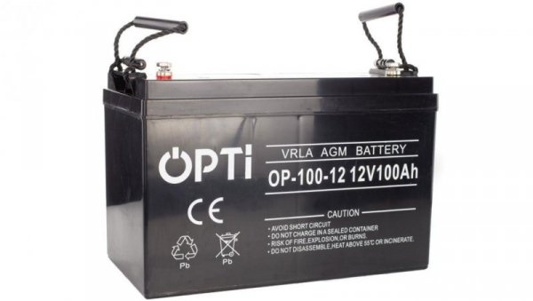 Akumulator bezobsługowy AGM do zasilacza UPS 12V 100Ah VOLT OPTI