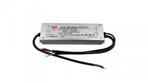 Zasilacz led MeanWell 120W 24VDC ELG-150-24DA IP67 6,25A DALI