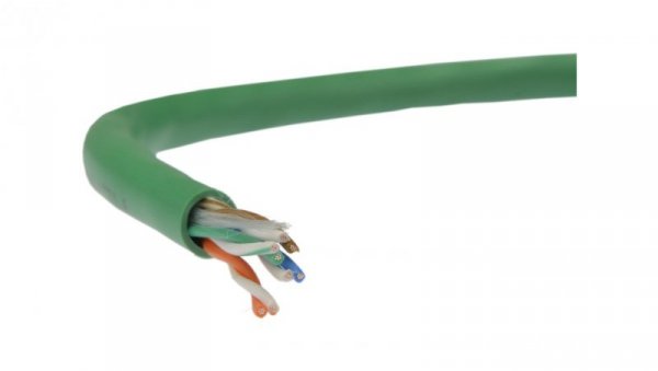 Kabel UTP kat.5e U/UTP 4x2x0,48 linka zielona Alantec /100m/