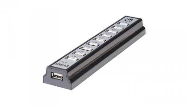 10-Portowy Aktywny HUB USB 2.0 Rozdzielacz 10x USB-A