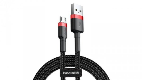Kabel Baseus cafule CAMKLF-C91 (USB M - Micro USB M 2m kolor czarno-czerwony)