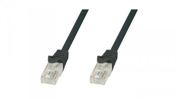 Patch cord Cat5e UTP 10m czarny CCA