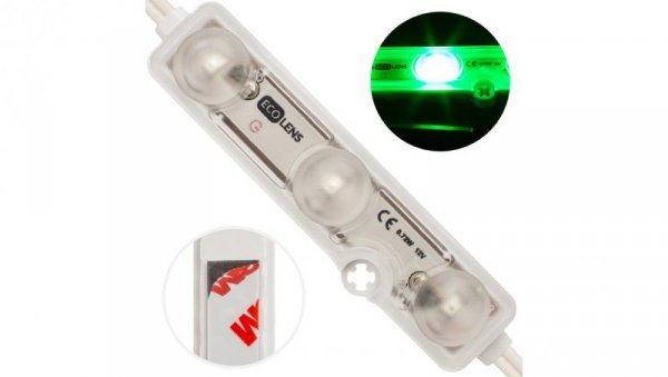 Moduł 3xLED SMD 0,72W zielony