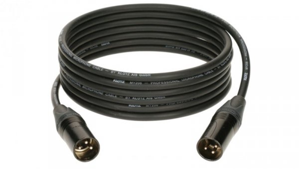 KLOTZ Kabel mikrofonowy adapter XLR 3-pin (wtyk / wtyk) na złączach Neutrik 2m