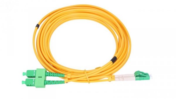 Patchcord Jednomodowy, Duplex, 9/125um, 3mm, 1,5m Extralink SC/APC-LC/APC