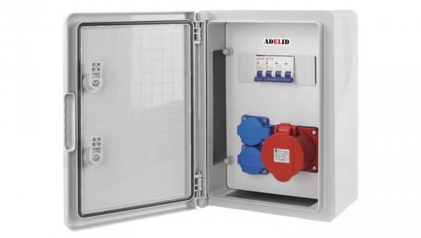 RSZ ROZDZIELNIA ELEKTRYCZNA ROZDZIELNICA BUDOWLANA SKRZYNKA ABS 16A 2x230V RSZ8-012C011