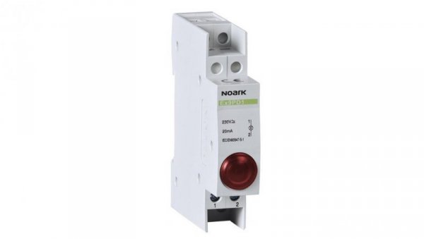 Lampka modułowa sygnalizacyjna (kontrolna) LED Czerwona 1-fazowa 230V AC/DC NOARK