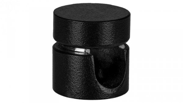 Uchwyt ozdobny do kabla ścienny sufitowy aluminiowy czarny fi: 11mm