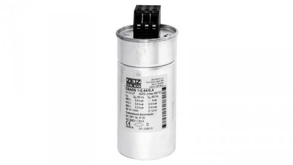 Kondensator 0,4kvar 440V Cn=3x2,19µF In=3x0,53A