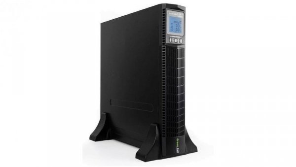 UPS ZASILACZ AWARYJNY Green Cell 1000VA 900W DO SZAFY RACK RTII Z WYŚWIETLACZEM LCD