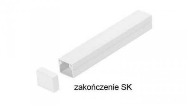 Osprzęt do listew elektroinstalacyjnych, zakończenie BIAŁY SK 25x18 (1szt.)