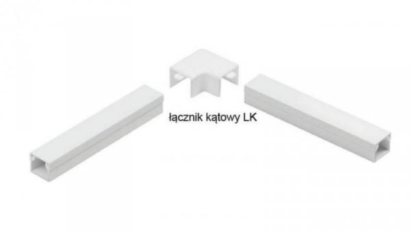 Osprzęt do listew elektroinstalacyjnych, łącznik kątowy BIAŁY LK 25x18 (1szt.)