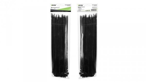 Opaski zaciskowe 3,5mm / 300mm czarne 100 szt. VOZ-35300B Vayox