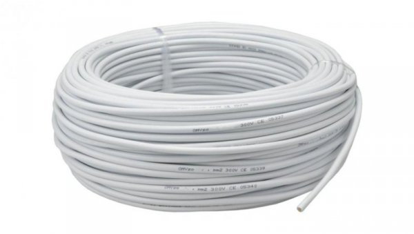 Przewód prądowy H03VV-F / OMY 300V 3x0,5 biały linka Elektrokabel 10m
