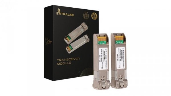 Moduł SFP28 25Gbps, LC/UPC Duplex, 1310nm, 10km, single mode, DOM Extralink SFP28 25G 2-Pack