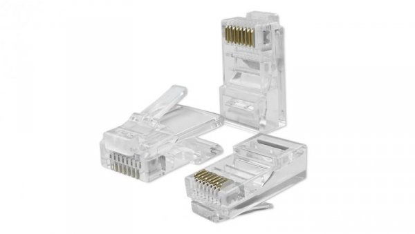 Qoltec Wtyk złącze modularne RJ45 CAT6 UTP Pozłacane styki 100 sztuk