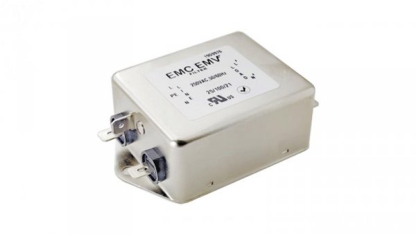 Jednofazowy filtr EMI Akyga EMC EMV EN2010-20-F 20A 120-250VAC 50/60Hz