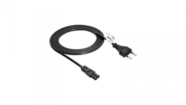 Kabel zasilający Akyga AK-RD-02C ósemka CU CEE 7/16 / IEC C7 3m