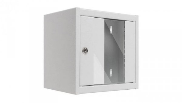 Szafa wisząca RACK 10 4,5U 300mm drzwi szklane szara NETRACK S-Line