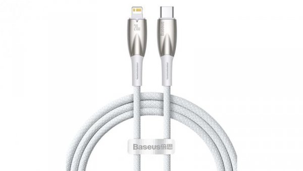 Kabel Baseus CADH000002 Lightning - USB-C PD 20W 480Mb/s 1m - biały