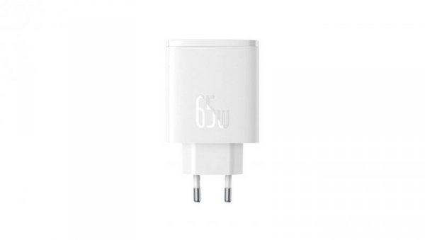 Ładowarka GaN Baseus Cube Pro 65W 2x USB-C USB-A - biała