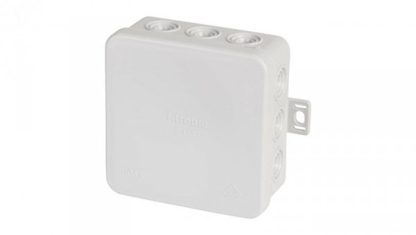 Puszka instalacyjna natynkowa typu KLIK 85x85x40mm hermetyczna IP54 szara E113 F-TRONIC