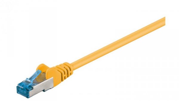 CAT 6AKabel łączący, S/FTP (PiMF), Żółty - Długość kabla 15 m