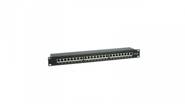 VALUE Cat.6A (Class EA) 19 panel krosowy, 24 porty, STP, czarny