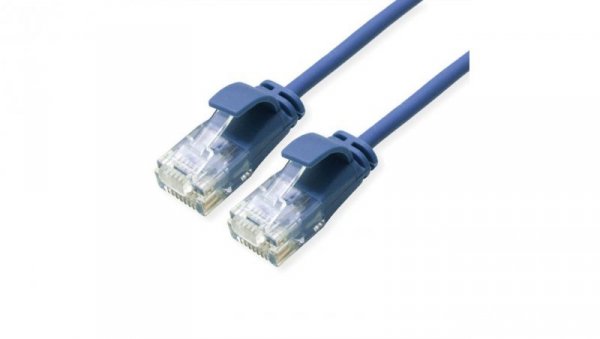 ROLINE UTP Data Center Patch Cord Cat.6A (Class EA), LSOH, bardzo cienki, niebieski, 0,5 m