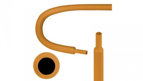 Rurka termokurczliwa RTS 6,4/3,2mm brązowa 1m