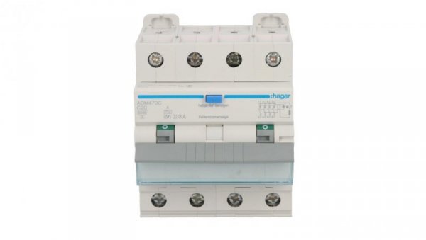 Wyłącznik różnicowo-nadprądowy RCBO 4P C20A 0,03A Typ A 6kA RCBO ADM470C