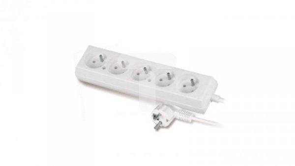 Przedłużacz 5-gniazd z/u 10A 5m /OMY 3x1/ biały PS-570