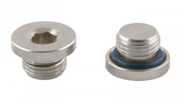 Mosiężny niklowany korek z oringiem, G1/4z, 3015 1/4