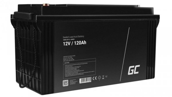 Green Cell AGM VRLA 12V 120Ah bezobsługowy akumulator do kamper, systemów fotowoltaicznych, łodzi