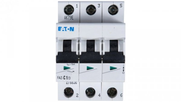 Wyłącznik nadprądowy 3P C 1A 15kA AC FAZ C1/3 278858
