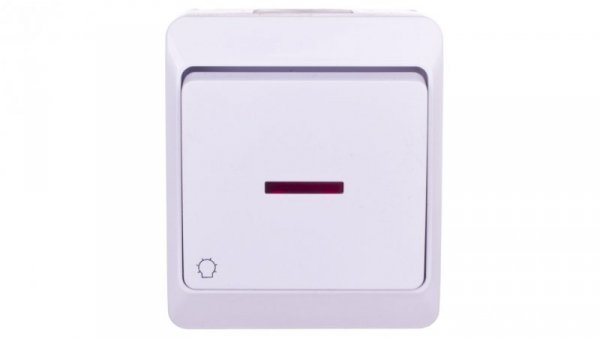 Hermes Przycisk światło biały IP44 ŁNT-1S+n 0346-02