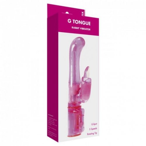 Wibrator-Minx G Tongue Rabbit Vibrator Pink OS