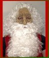 Profesjonalna maska lateksowa w dodatkowym zarostem Świętego Mikołaja